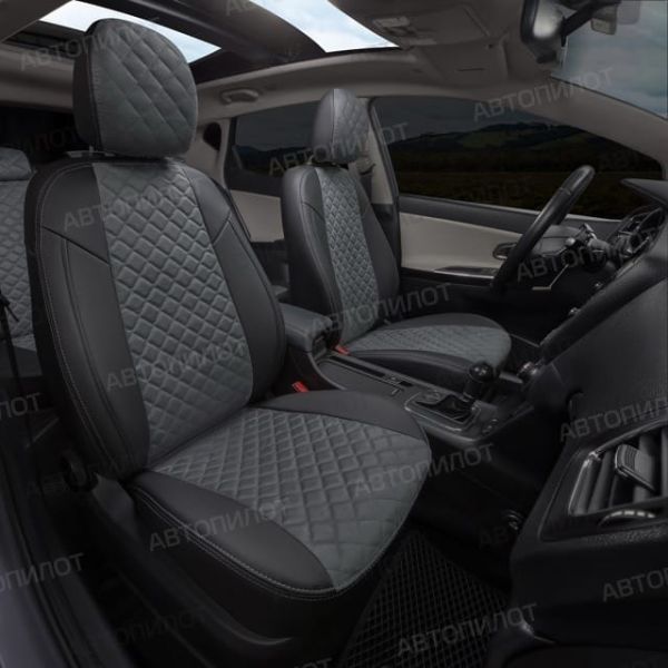 Чехлы Автопилот Алькантара Ромб на Dodge Caliber (2006-2012)
