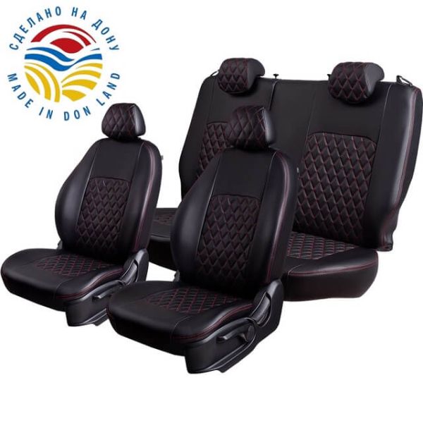 Чехлы Экокожа Турин Ромб на Hyundai i40 2012-2019 г.в.