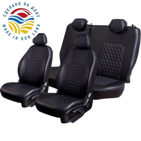 Чехлы Экокожа Турин Ромб на Hyundai i40 2012-2019 г.в.